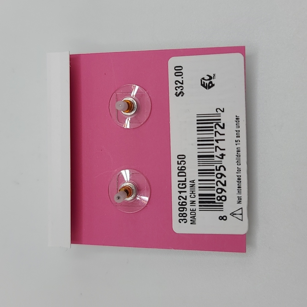 Betsey Johnson Pink & Purple Pastel Yin Yang Earrings - Picture 3 of 3
